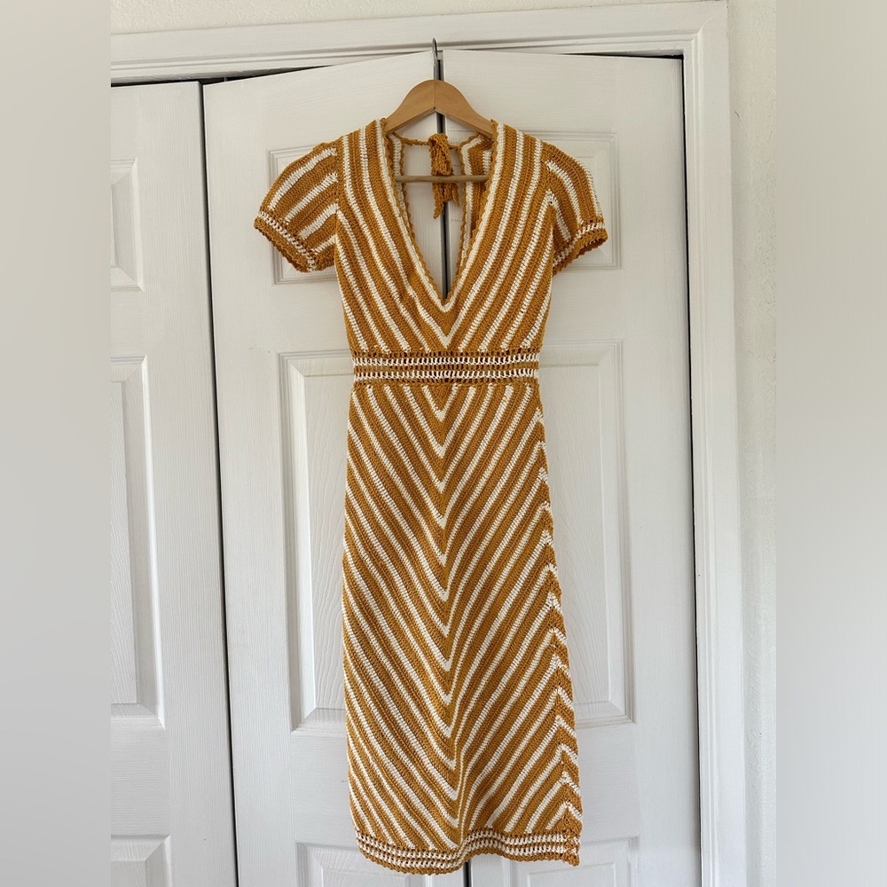 SHE MADE ME Maalai V-neck Crochet Dress in XS. Never worn.